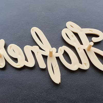 Hofner NOS 60's violin bass headstock plastic logo decal image 2