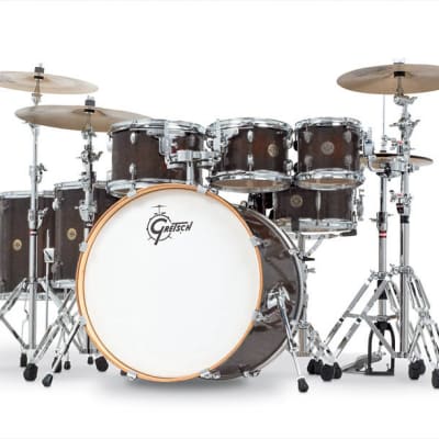 Gretsch Catalina Maple 6-Piece Shell Pack with Free Additional 8 inch. Tom Satin Deep Cherry Burst (22/8/10/12/14/16/14SN), CM1-E826PSDCB
