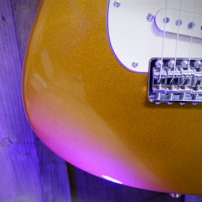 Los Gatos Guitars Model-S #LG1152 Gold Metallic image 10