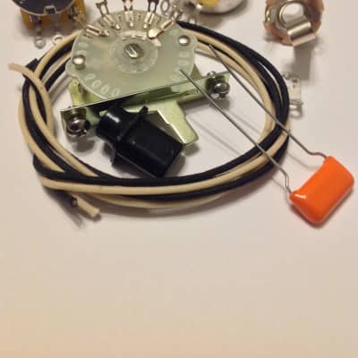 4 way Wiring Kit for Telecaster CTS Oak Switchcraft .033uf 225P Orange Drop Cap image 1