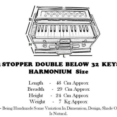 Handmade Harmonium 4 Stopper Double  Professional Musial Instrument High Class Sound 2022 Yellow image 5