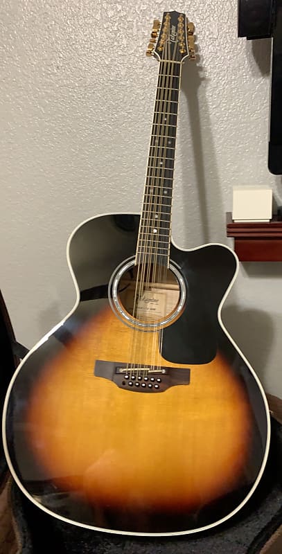 Takamine P6JC-12 BSB Pro Series 6 12-String Jumbo Cutaway Acoustic/Electric Guitar Brown Sunburst Gloss image 1