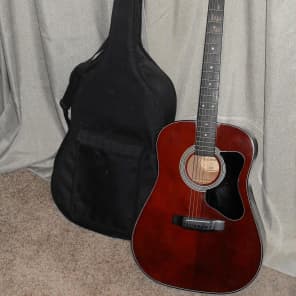 Guild RARE A-7 A7 Mahogany Madiera  Acoustic Dreadnought Guitar 1970's Vintage Beauty w Case! image 2