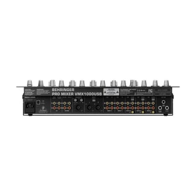 Behringer Pro Mixer VMX1000USB Professional 7-Channel Rack-Mount DJ Mixer with USB/Audio Interface, BPM Counter and VCA Control image 6