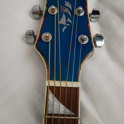 Lindo Lindo ORG-SL Slim Blue Electro Acoustic Guitar and Padded Gigbag 2023 - Blue image 7