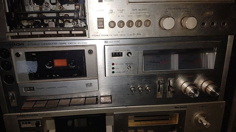 80&#039;s HITACHI D 720 TAPE RECORDER / DECK  			