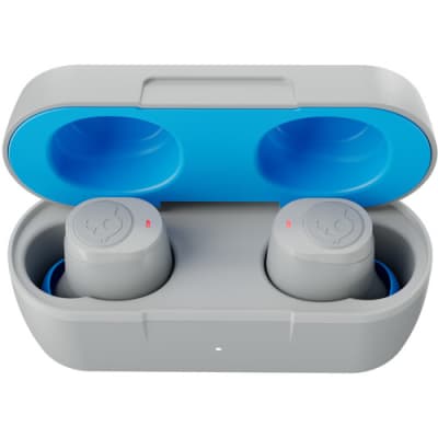 Skullcandy Jib True 2 In-Ear Wireless Earbuds, 32 Hr Battery, Microphone, Works with iPhone Android and Bluetooth Devices - Light Grey/Blue image 2