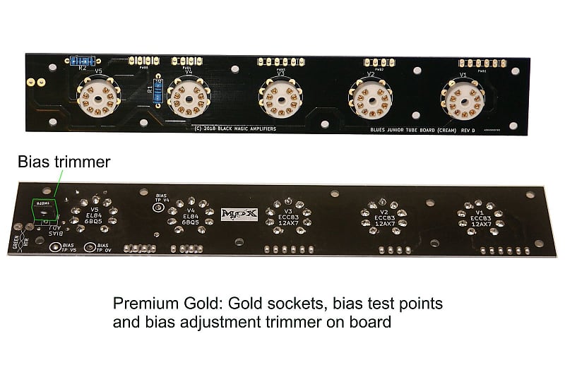 Premium Gold Fender Blues Junior FBJ MK1,2,3,4 tube PCB w/ Reverb UK