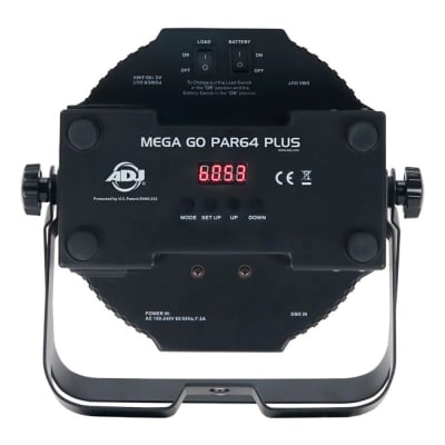 ADJ American DJ MEG373 Mega Go PAR64 Plus RGB+UV LED Par Lights (4) w/ Tote Bag & Cables image 2