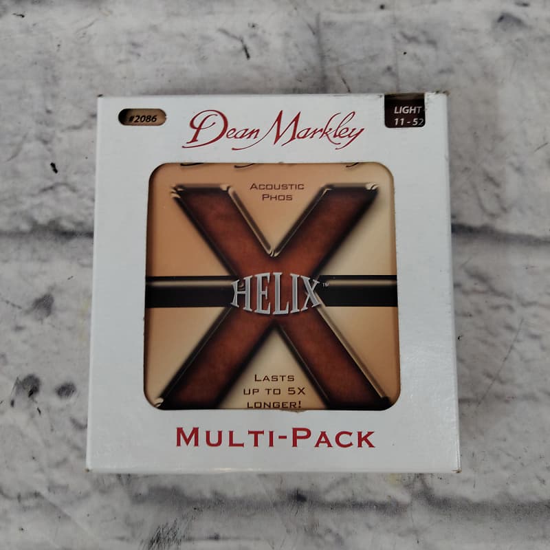 3-Pack of Dean Markley 2086 Helix Light Acoustic Phos Guitar Strings (11-52) image 1