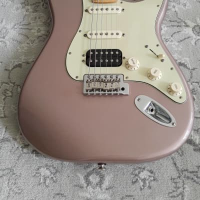 Fender Deluxe Lone Star Stratocaster 2014 - 2016 Burgundy Mist Metallic strat split maple Mexico MIM image 2