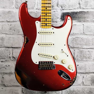 Fender Custom Shop Ltd 56 Stratocaster Heavy Relic – Super Faded Aged Candy Apple Red over 2-Tone Sunburst image 3