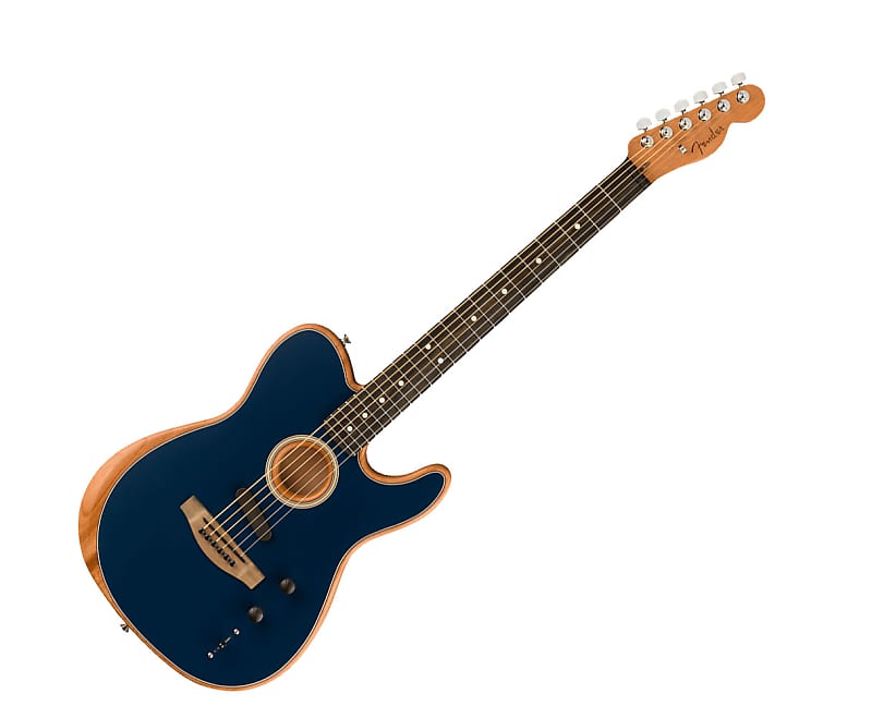 Used Fender American Acoustasonic Telecaster Steel Blue w/ Ebony FB image 1