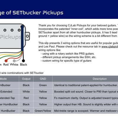 CJLab SETbucker Modern Series M-2N/M-3B Set - CJ's pick for Versatility image 6