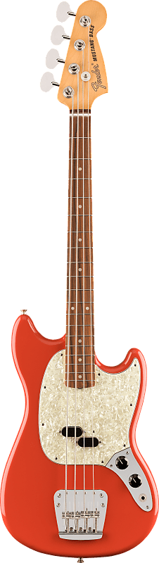 Fender  Vintera '60s Mustang Bass Fiesta Red image 1