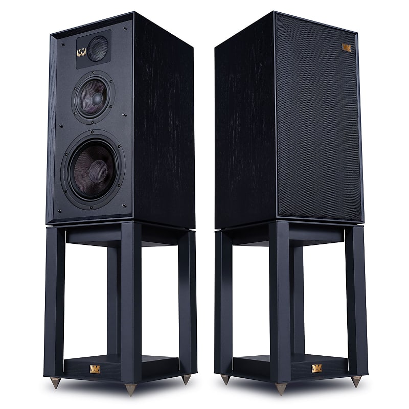 Wharfedale: Linton Speakers + Stands Set (Pair) - Black Oak Black Oak  			
