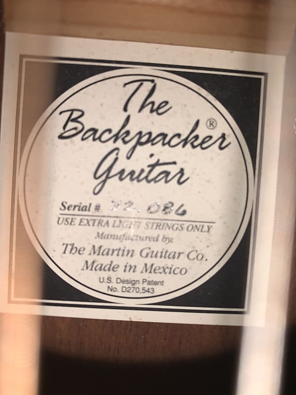 Martin Backpacker (Old Version) w/ Pick-Up | Reverb