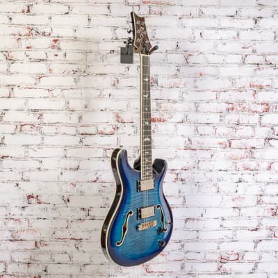 PRS - Paul Reed Smith SE Hollowbody II - Hollowbody Electric Guitar - Faded Blue Burst - w/ Hardshell Case image 4