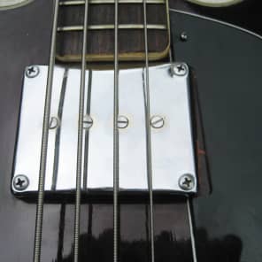 Conqueror EB-2 Bass Guitar, 1960's, Japan, Burgandy, Very Cool image 4