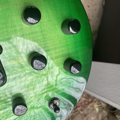 Parker Pm 24 emerald Green Flame Top hornet single cut piezo electric guitar  - Emerald Green Flame image 23