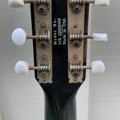 Harmony Silvertone Sears Roebuck Co. by Kay 319 1960s Acoustic Guitar Tobacco Sunburst image 12