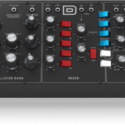 Behringer Model D Legendary Eurorack Format Analog Synthesizer with 3 VCOs and Ladder Filters image 2