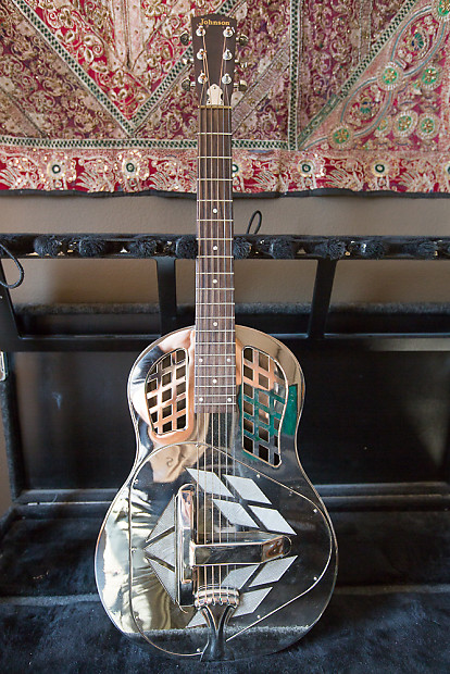 Johnson JM-991 Tri-Cone Bell Brass Resonator Guitar | Reverb