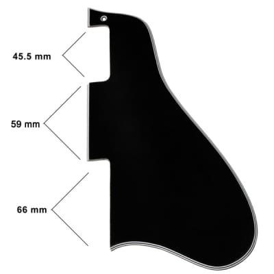 Pickguard For Gibson ES-335 LONG, 5-Ply BLACK