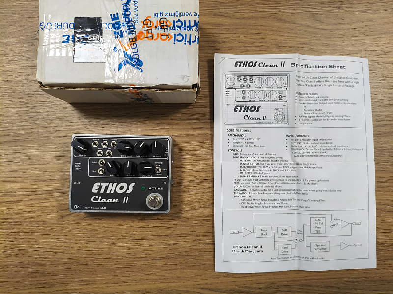 ギター ETHOS CLEAN 2 USED Custom Tones Ethos Clean II Preamp Pedal