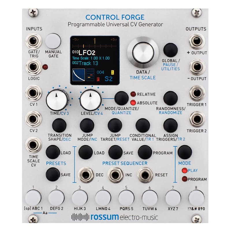 Rossum Electro-Music Control Forge Programmable CV Generator Eurorack Module image 1