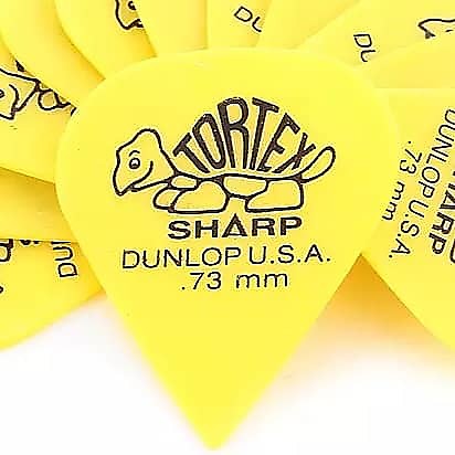 Dunlop 412P73 Tortex Sharp .73mm Guitar Picks (12-Pack) image 1