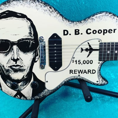D.B. Cooper hand painted vintage design Maestro by Gibson Les Paul Junior 2010 Hand painted image 1