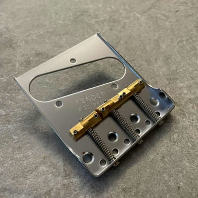Fender Telecaster Bridge Cut Down Sides, Brass Saddles! image 6