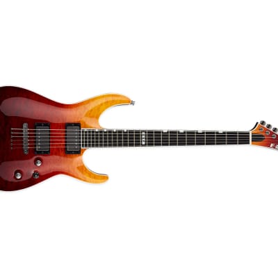ESP E-II Horizon NT-II Electric Guitar - Tiger Eye Amber Fade image 4