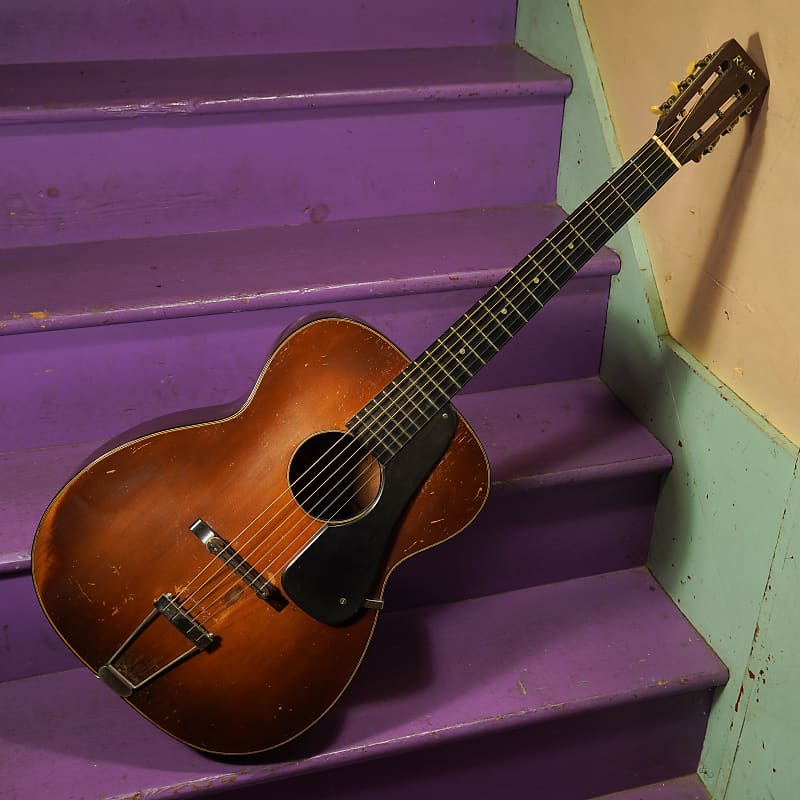 1930s Regal Roundhole X-Braced Carved-Top Archtop Guitar | Reverb