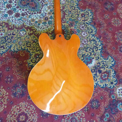 Hartwood Revival Vibrato Semi Acoustic Guitar, Burnt Orange image 9