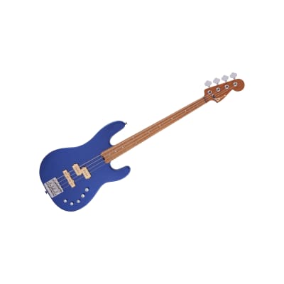 Pro-Mod San Dimas Bass PJ IV Caramelized MN Mystic Blue Charvel for sale