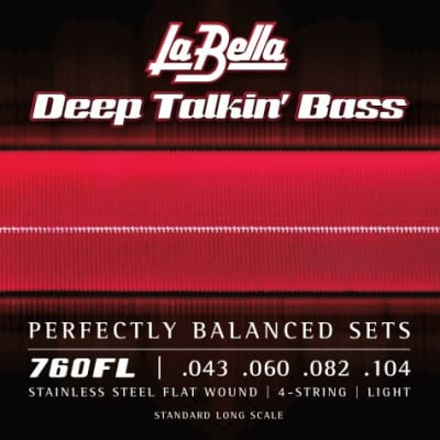 La Bella 760FL Deep Talkin' Bass Flats - Light .043-.104 image 1