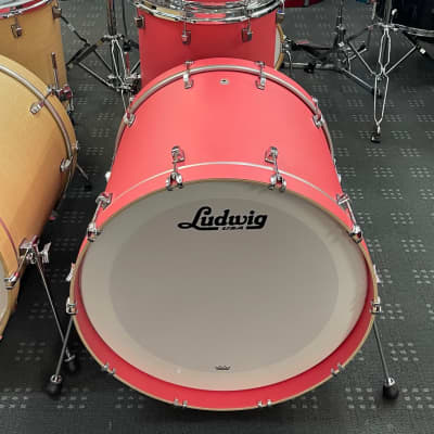 Ludwig Neusonic 4pc 10/12/16/22 Limited Edition Shell Pack 2021 Coral Red image 1