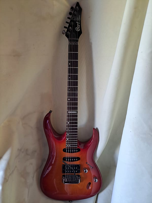 90s? Cort Viva series fat strat - Red, honeyburst | Reverb