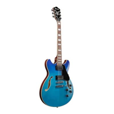 Ibanez AS7FM Artcore 6 String Semi-Acoustic Guitar (Right Hand, Azure Blue Gradation) with Rosewood Fretboard and Mahogany Neck image 10