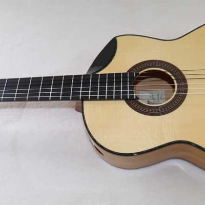 NEW Milagro Master Blanca 6-String Flamenco Guitar, Spruce/Cypress, w/Biteaway, Arm Bevel, Hard Case image 3