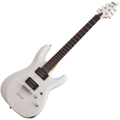 Mint Schecter C-6 Deluxe Entry-Level Solidbody Electric Guitar in Satin White Finish image 4