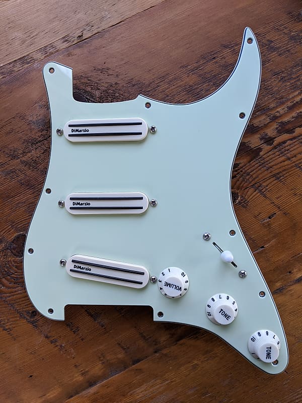 Dimarzio Cruiser Loaded Strat Pickguard Mint Greenaged Reverb 1457