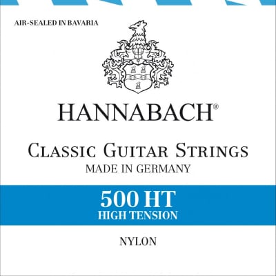 5-Set Pack of Hannabach 500 HT Classical Guitar Strings, Hi Tension for sale