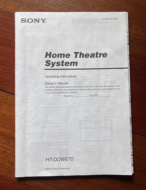 Sony HTDDW670 Home theater system manual Reverb