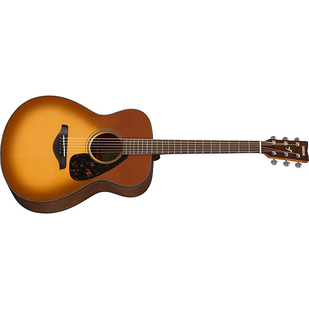 Yamaha FS800-SDB Solid Spruce Top OM Acoustic Guitar Sandburst image 1
