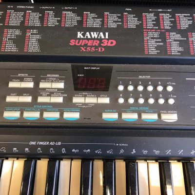 Nice Vintage Kawai X55D Super 3D Keyboard w/ AC adapter! Nice! image 7