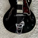 D'Angelico Excel EX-175 Electric Guitar with Bigsby in Black Model DAE175SBKCB