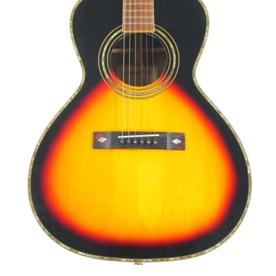 Aria AP-05SB parlor guitar - beautifully decorated guitar with fine parlor sound - size and decorations of a Martin 0-42! image 2